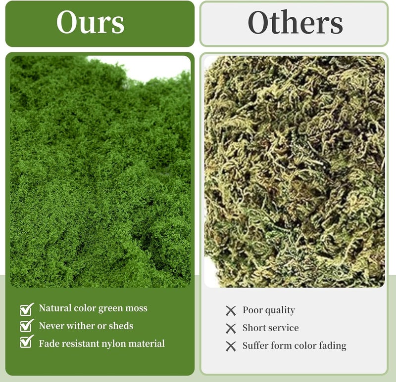 homekoey Fake Green Moss for Potted Plants,Artificial Moss for Crafts Indoor,DIY Table Decorating Fairy Garden Accessories Wedding Party Floral Decor Outdoor - Image 4